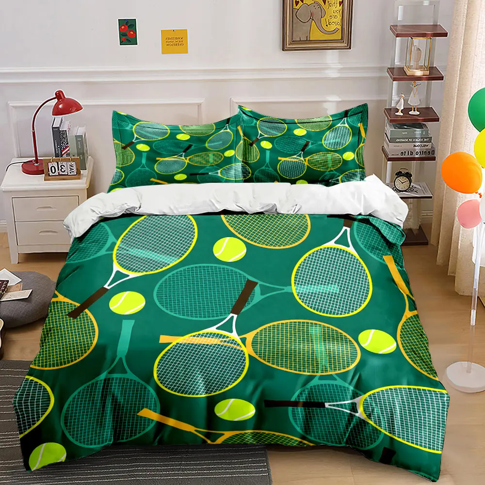 Tennis rackets and balls pattern Print Bedding Set 1 Duvet Cover 2 Pillowcases for Adult and Children Luxury Gift Full Size
Tennis rackets and balls pattern Print Bedding Set 1 Duvet Cover 2 Pillowcases for Adult and Children Luxury Gift Full Size