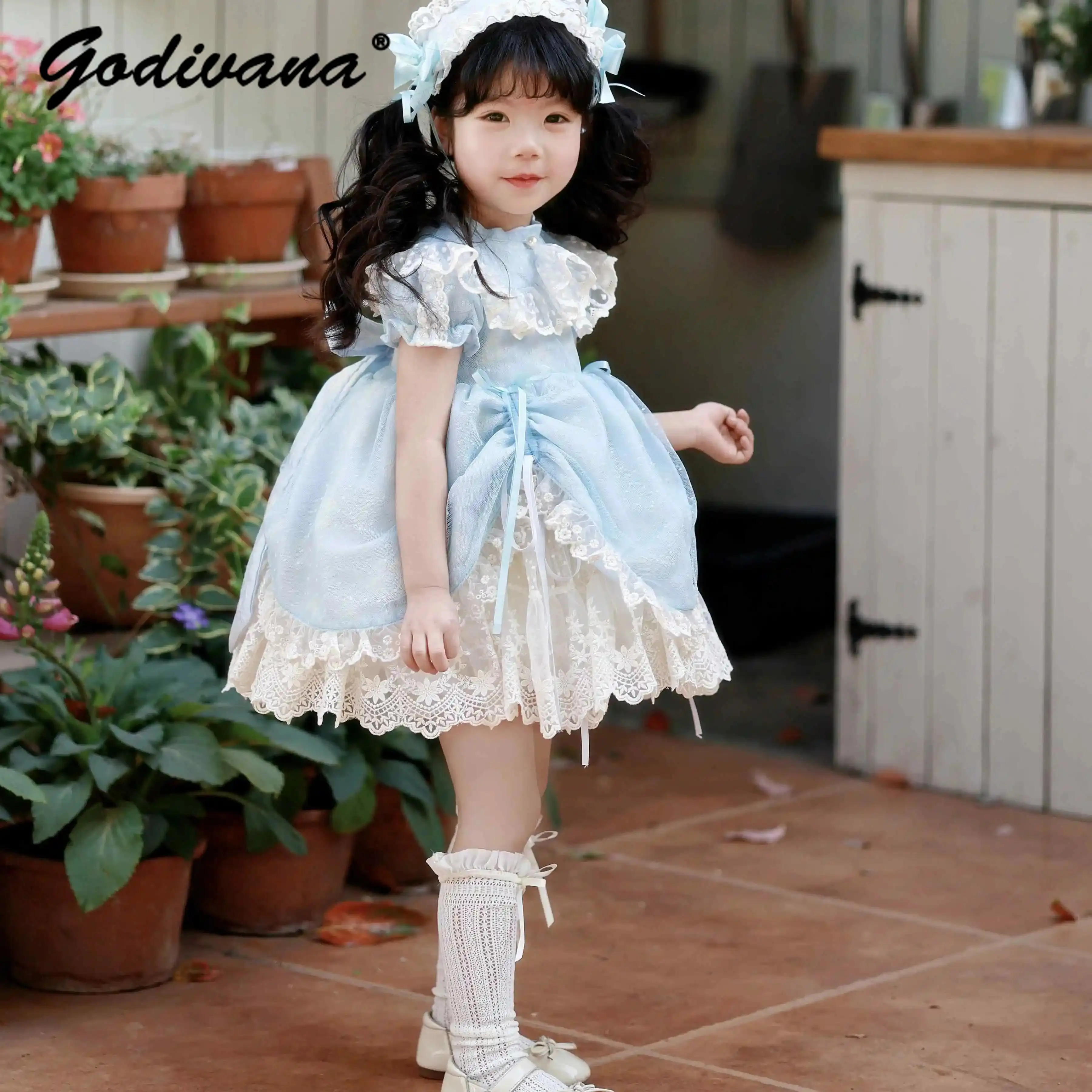 Sweet Baby Girls Lolita Princess Dress Kids 2026 New Summer Cute Bow Puff Sleeve Lace Trim High Waist Birthday Party Ball Gown
Sweet Baby Girls Lolita Princess Dress Kids 2026 New Summer Cute Bow Puff Sleeve Lace Trim High Waist Birthday Party Ball Gown