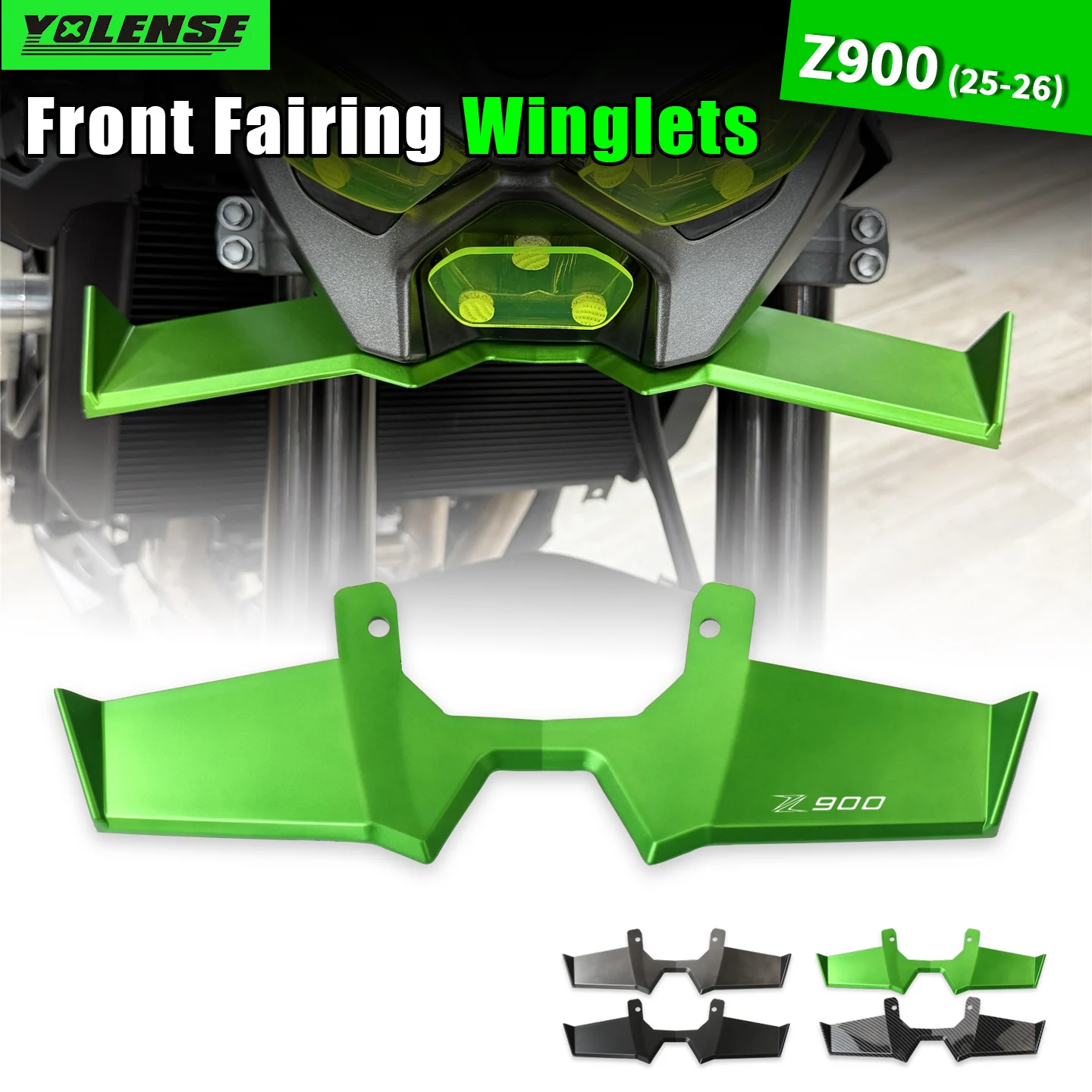 For Z900 2025 2026 Motorcycle Front Fairing Winglets Aerodynamic Wing Shell Cover Protection Guards Kit For z900 2025