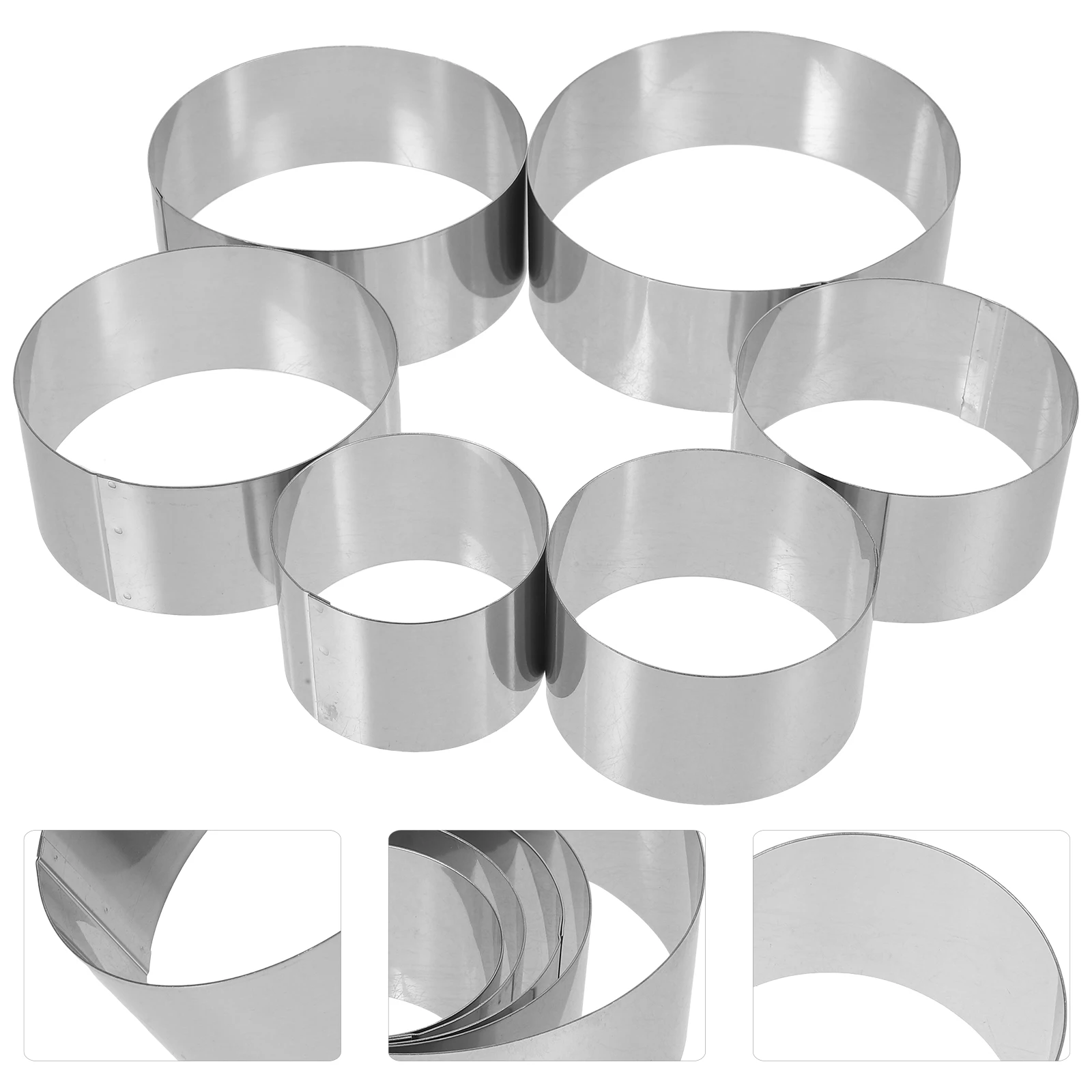 6 Pcs Stainless Steel Mousse Mold Cake Rings Baking Pastry Chocolate Round Cookie Non Stick Suitable For Cookies Mousse
6 Pcs Stainless Steel Mousse Mold Cake Rings Baking Pastry Chocolate Round Cookie Non Stick Suitable For Cookies Mousse