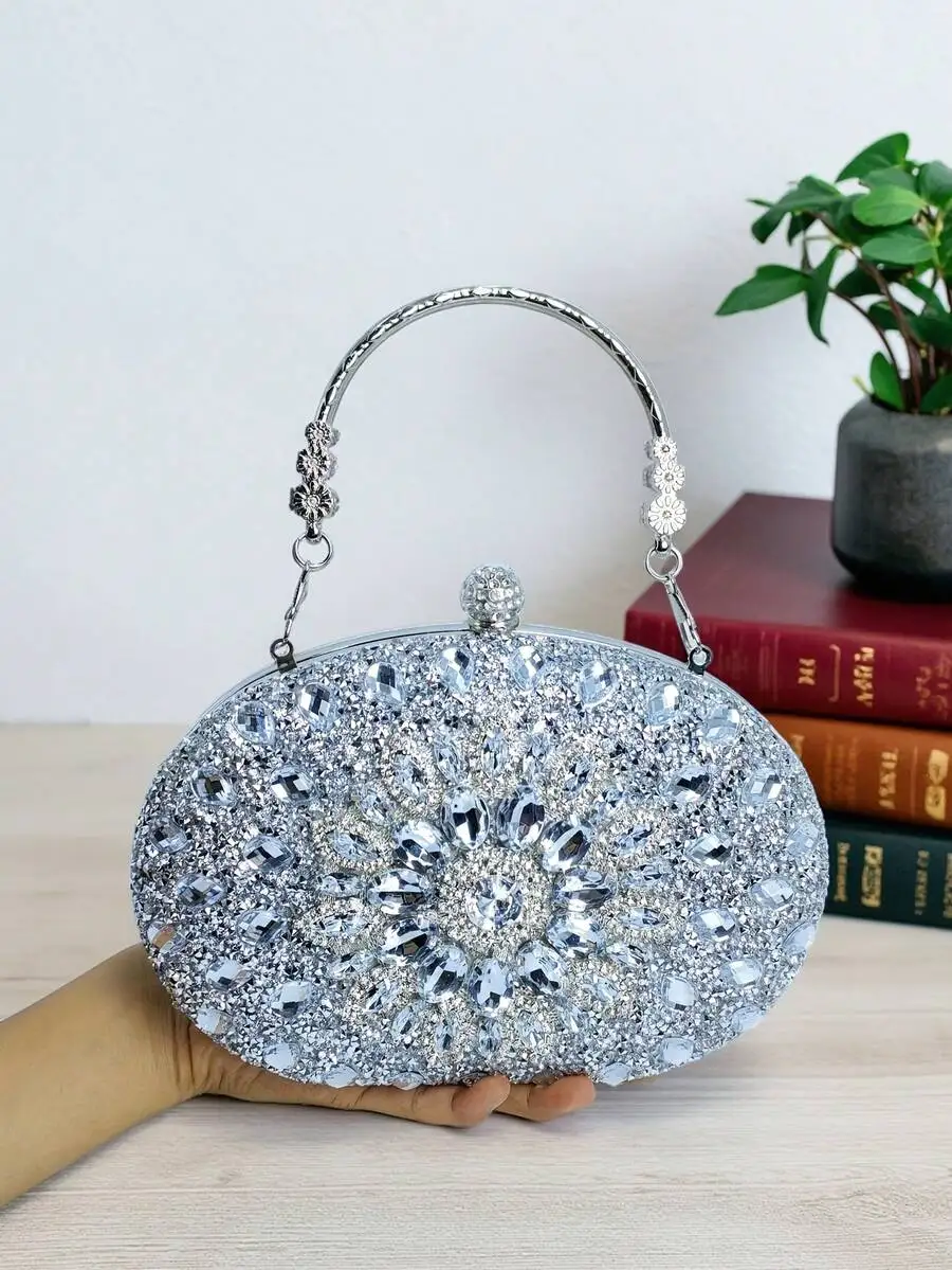 Elegant Crystal Embellished Clutch Bag For Evening Party Wedding Banquet
Elegant Crystal Embellished Clutch Bag For Evening Party Wedding Banquet