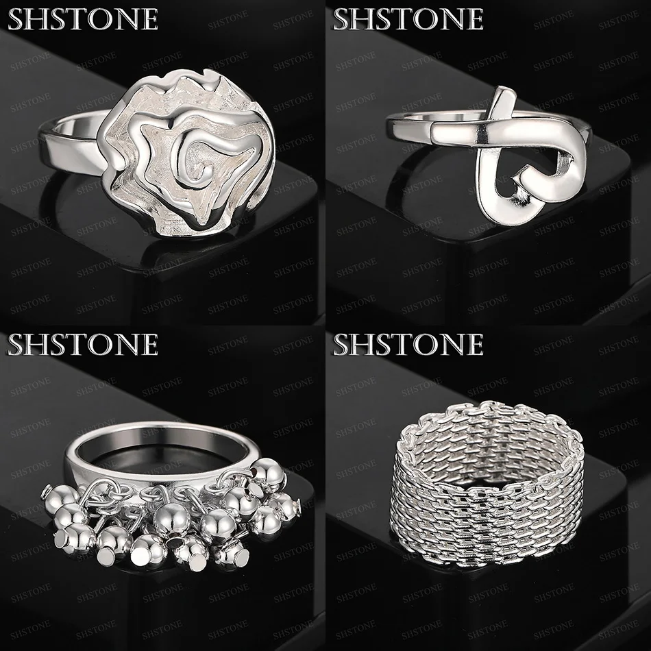 Size 6-10 925 Sterling Silver Heart Flower Beads Mesh Ring Women Charm Birthday Wedding Party Beautiful Jewelry Accessories
Size 6-10 925 Sterling Silver Heart Flower Beads Mesh Ring Women Charm Birthday Wedding Party Beautiful Jewelry Accessories