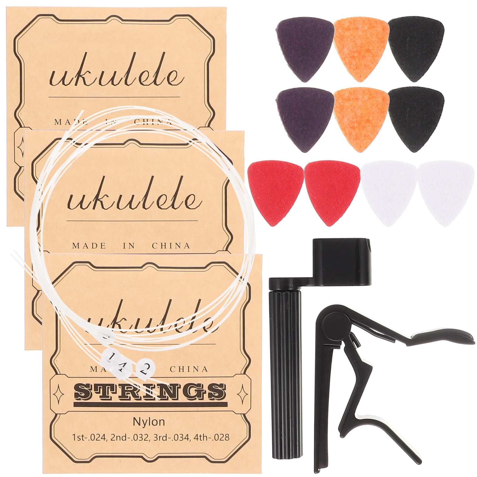 Guitar Accessories Ukelele Care Tools Kit Durable Portable Maintain Supplies Wool Picks Capo for Acoustic Bass Strings
Guitar Accessories Ukelele Care Tools Kit Durable Portable Maintain Supplies Wool Picks Capo for Acoustic Bass Strings