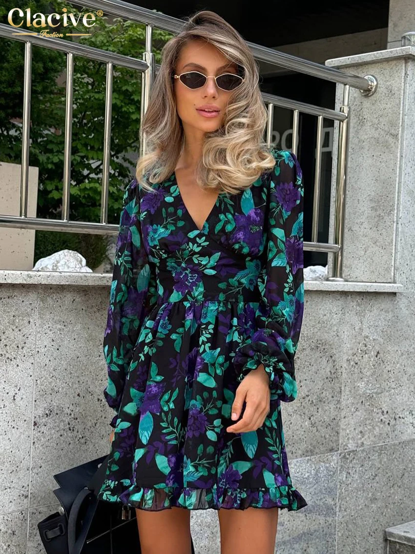 Clacive Fashion Loose Print Womens Dresses Sexy V-Neck Long Sleeve Mini Dress Elegant Classic High Waist Pleated Female Dress
Clacive Fashion Loose Print Womens Dresses Sexy V-Neck Long Sleeve Mini Dress Elegant Classic High Waist Pleated Female Dress