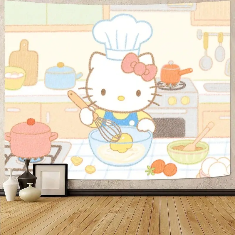 1 шт. гобелен Sanrio Hello Kitty Chef, кавайный мультяшный настенный рисунок для выпечки на кухне, современный полиэстеровый декор для девочек, гостиная, спальня
1 шт. гобелен Sanrio Hello Kitty Chef, кавайный мультяшный настенный рисунок для выпечки на кухне, современный полиэстеровый декор для девочек, гостиная, спальня