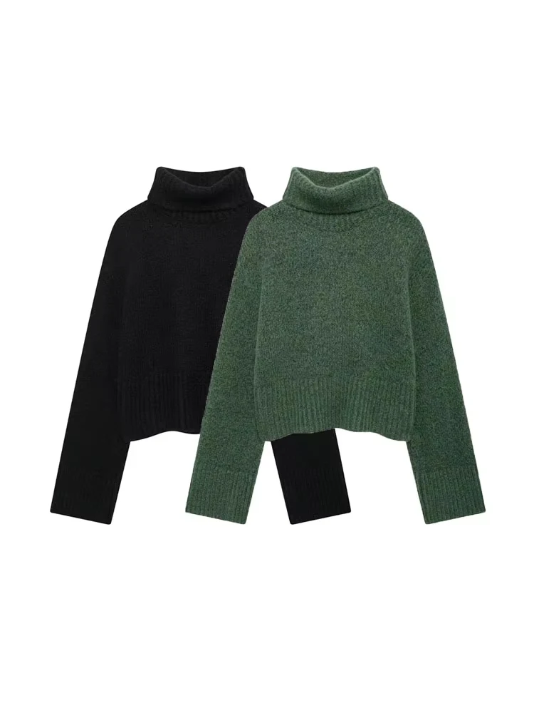 TRZA-Women's Soft Knit Sweater, High Neck, Long Sleeve, Female Pullovers, Chic Tops, Fashion
TRZA-Women's Soft Knit Sweater, High Neck, Long Sleeve, Female Pullovers, Chic Tops, Fashion