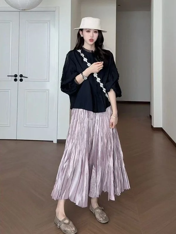 plus Size High Waist Midi Skirt Women's Summer Casual Pleated Skirts Korean Style A-Line Skirts And Pear Body Types
plus Size High Waist Midi Skirt Women's Summer Casual Pleated Skirts Korean Style A-Line Skirts And Pear Body Types