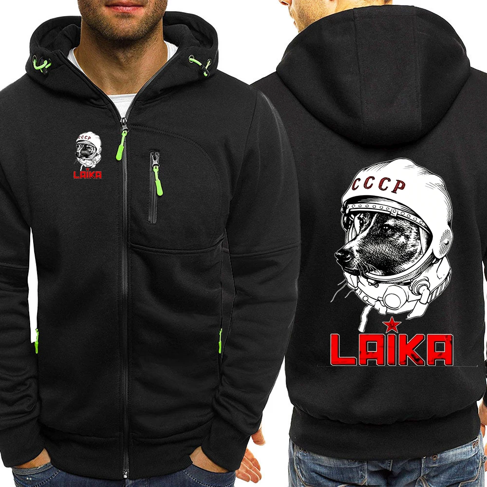Laika USSR Funny Cartoon Dog Graphic The men's zip-up hooded sweatshirt is suitable for spring and autumn hoodies jacket
Laika USSR Funny Cartoon Dog Graphic The men's zip-up hooded sweatshirt is suitable for spring and autumn hoodies jacket