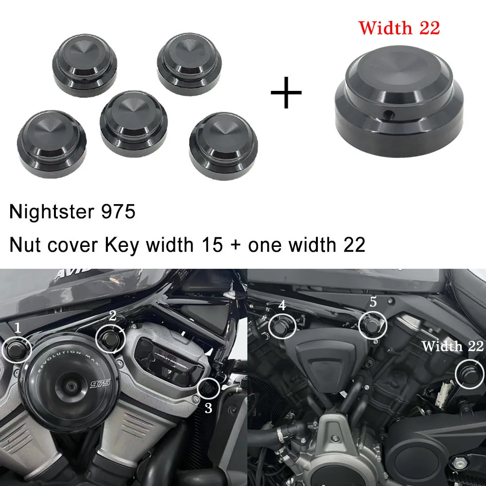 Nightster 975 2022 + вверх левая гайка, ширина 15, Ширина 22, защитные гайки для Harley RH 975 Nightster 975 2022 2023 2024
Nightster 975 2022 + вверх левая гайка, ширина 15, Ширина 22, защитные гайки для Harley RH 975 Nightster 975 2022 2023 2024