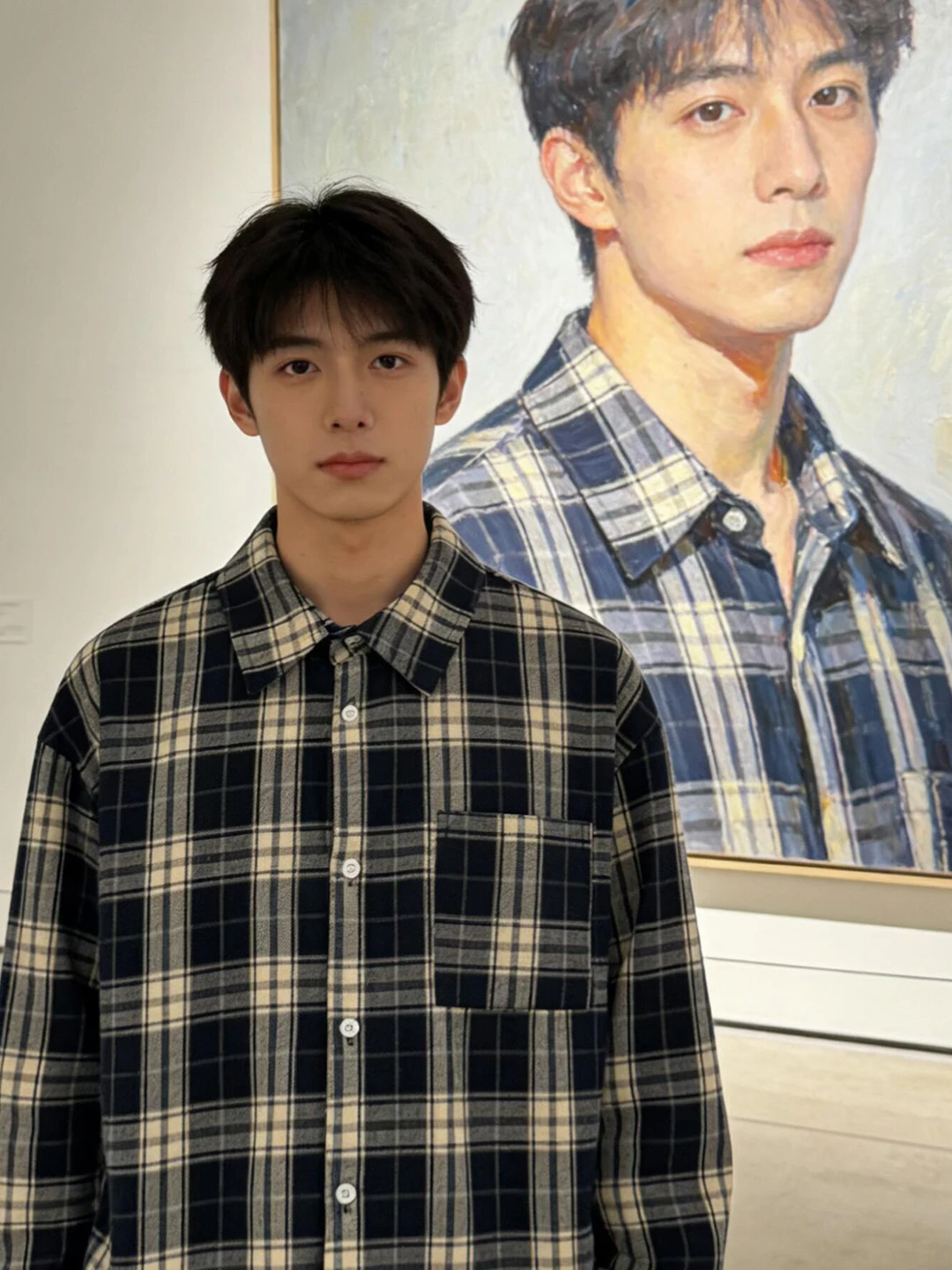 Retro American Plaid Long Sve Men's irt Spring Autumn College Sle Layered Wear Inner Youthful Feel Coat Jaet
Retro American Plaid Long Sve Men's irt Spring Autumn College Sle Layered Wear Inner Youthful Feel Coat Jaet