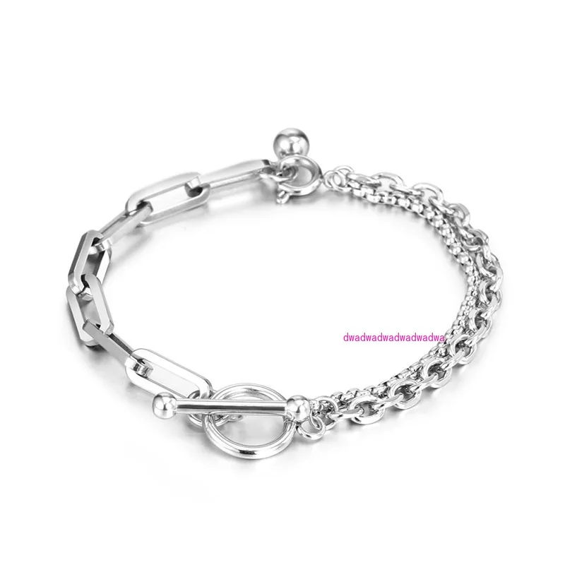 Chain splicing bracelet female ins design personality trendy cold wind simple men's and women's double-layer bracelet YL184
Chain splicing bracelet female ins design personality trendy cold wind simple men's and women's double-layer bracelet YL184