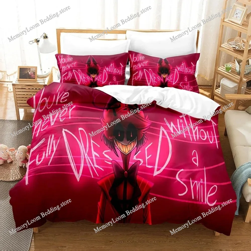 Fashion Cartoon Hazbin Hotel Bedding Set Duvet Cover Set With Pillowcase Twin Full Queen King Bedclothes Bed Linen Home Textiles
Fashion Cartoon Hazbin Hotel Bedding Set Duvet Cover Set With Pillowcase Twin Full Queen King Bedclothes Bed Linen Home Textiles
