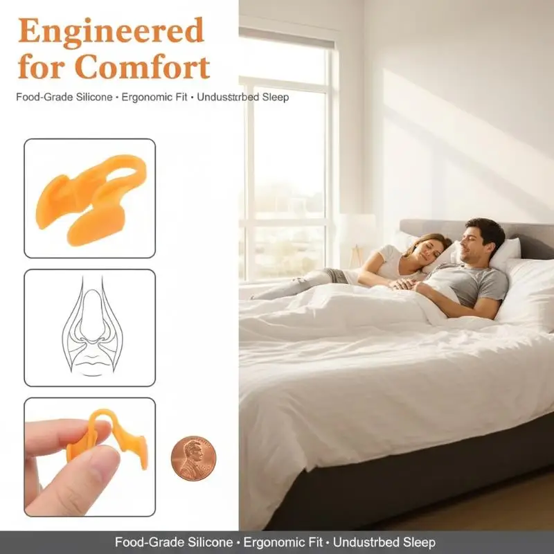 Sleep aid prevention tool - silicone anti snoring nasal dilator - improves sleep. Silicone nose clip - anti snoring
Sleep aid prevention tool - silicone anti snoring nasal dilator - improves sleep. Silicone nose clip - anti snoring