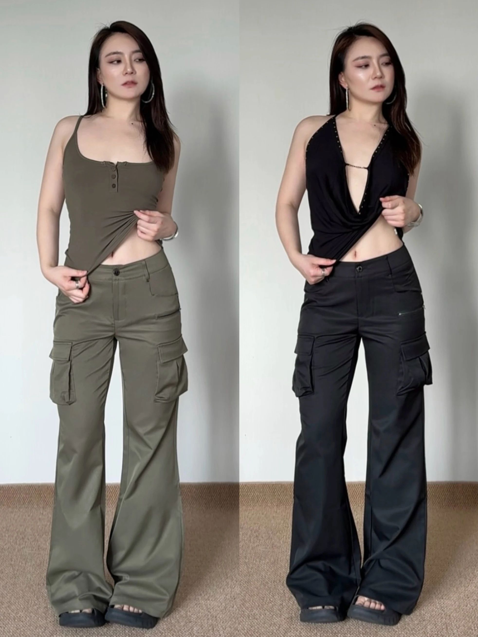 Женские повседневные брюки-клеш NCC ONE с высокой талией, на молнии, с декоративными карманами, для коррекции фигуры, удлиняющие ноги, летние, модные
Женские повседневные брюки-клеш NCC ONE с высокой талией, на молнии, с декоративными карманами, для коррекции фигуры, удлиняющие ноги, летние, модные