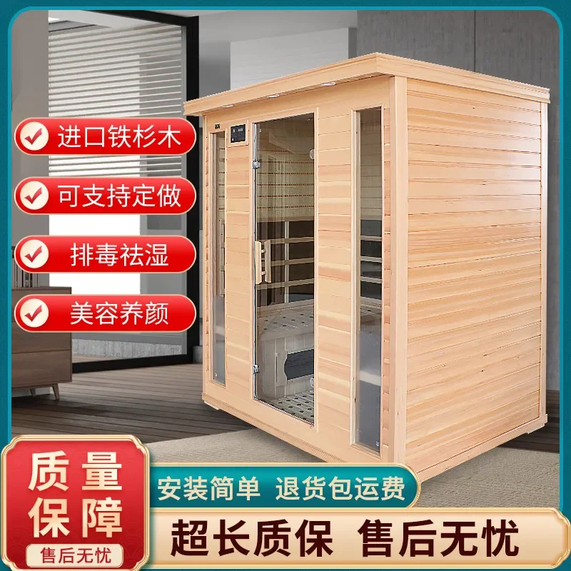 2026 Tieshan wood sauna room anhydrous salt bath light wave room sweat steam room sweat steam box light wave
2026 Tieshan wood sauna room anhydrous salt bath light wave room sweat steam room sweat steam box light wave