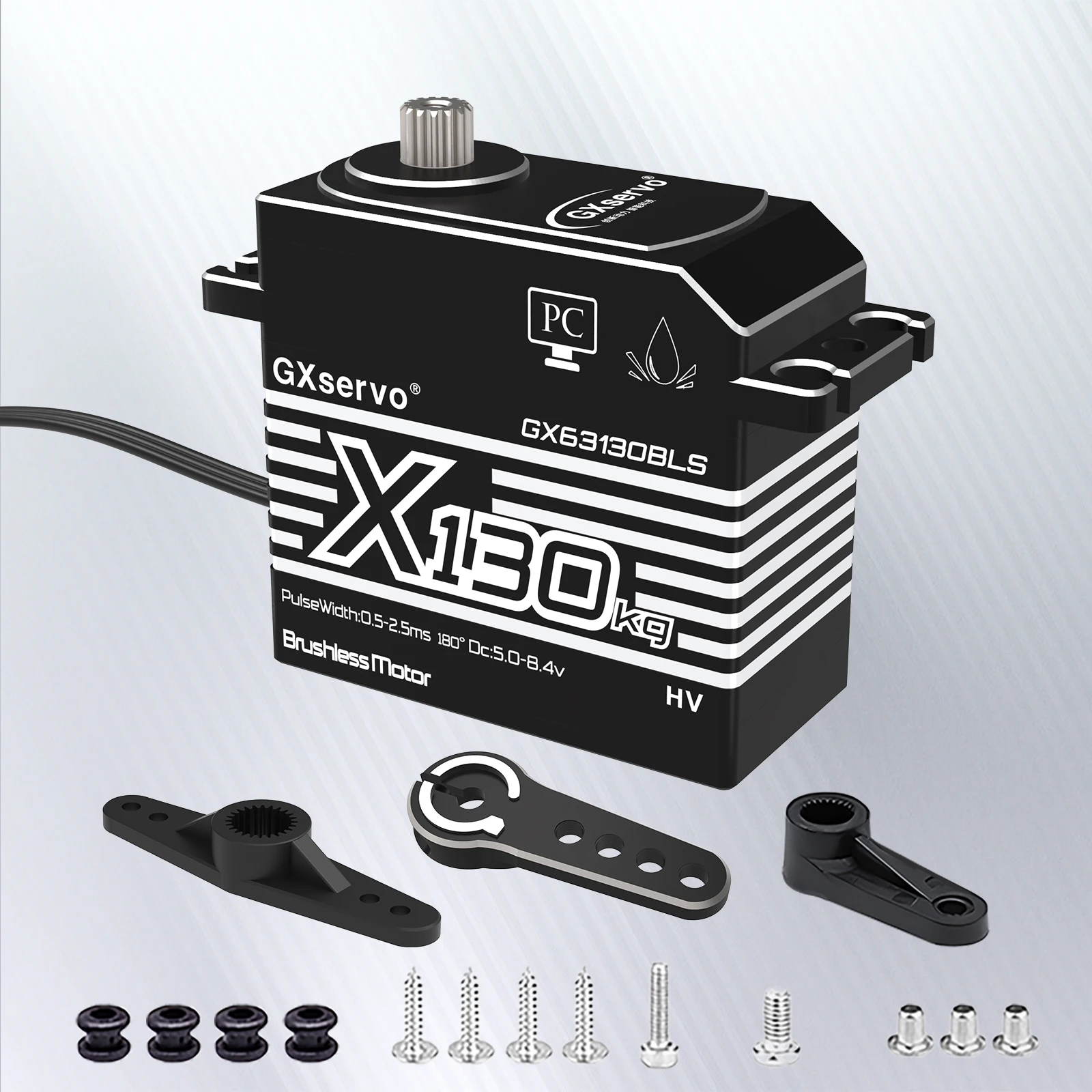 GXservo 130kg Large Torque Brushless Motor Servo For 1/5 RC Car Boat Waterproof Metal Gear Servos
GXservo 130kg Large Torque Brushless Motor Servo For 1/5 RC Car Boat Waterproof Metal Gear Servos