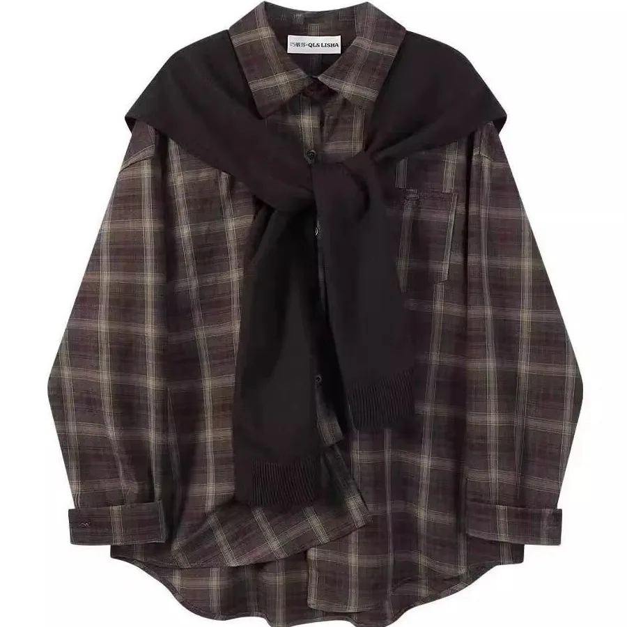Loose Fit Plaid Long Sve irt Autumn Winter plus Size 300 Pou Casual Vintage Design Sensation oulder to Wear irt
Loose Fit Plaid Long Sve irt Autumn Winter plus Size 300 Pou Casual Vintage Design Sensation oulder to Wear irt