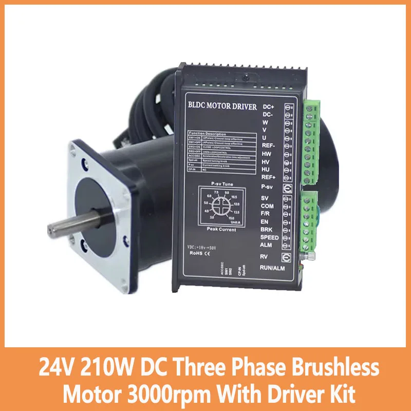 24V 210W DC Three Phase Brushless Motor 3000rpm With Driver Kit Speed Regulator 57BL
24V 210W DC Three Phase Brushless Motor 3000rpm With Driver Kit Speed Regulator 57BL
