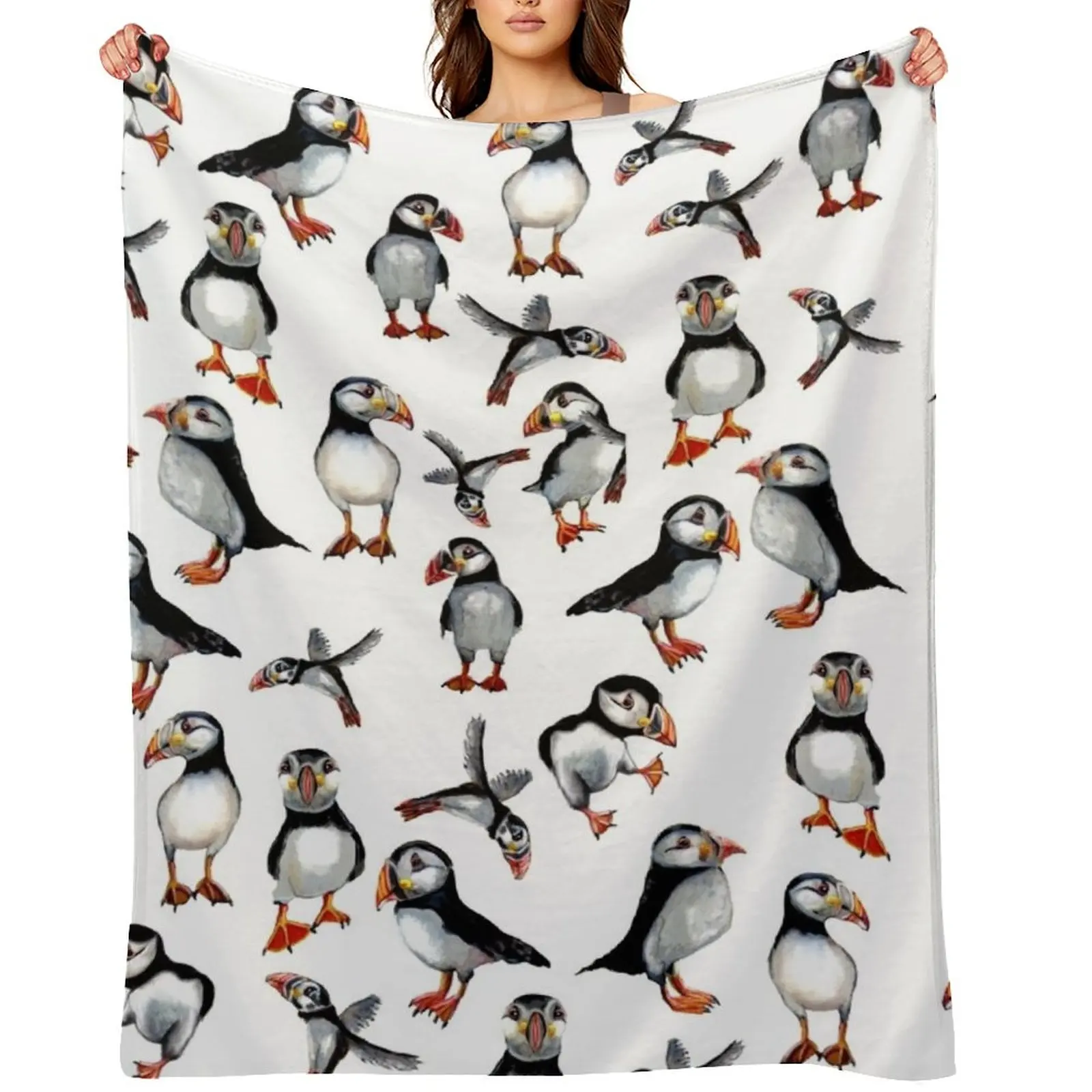 Puffins Pattern Throw Blanket Soft Plush Plaid Blankets For Baby Personalized Gift wednesday Blankets
Puffins Pattern Throw Blanket Soft Plush Plaid Blankets For Baby Personalized Gift wednesday Blankets