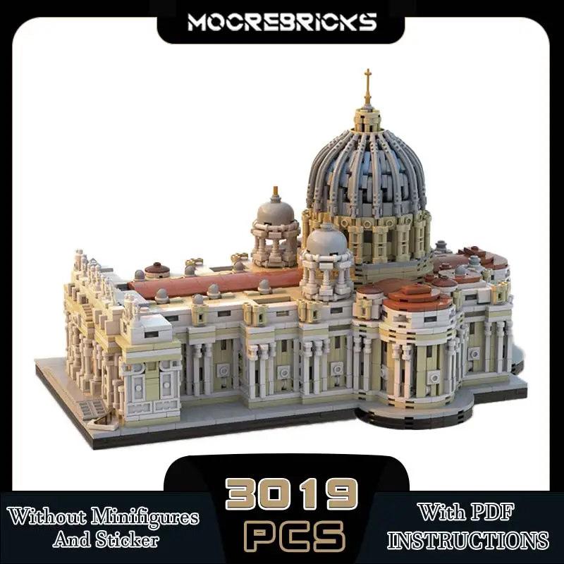 MOC-205664 Modular Architecture Saint Peter's Basilica 1:800 Building Blocks Model Bricks Toys Children's Desktop Display Gifts
MOC-205664 Modular Architecture Saint Peter's Basilica 1:800 Building Blocks Model Bricks Toys Children's Desktop Display Gifts