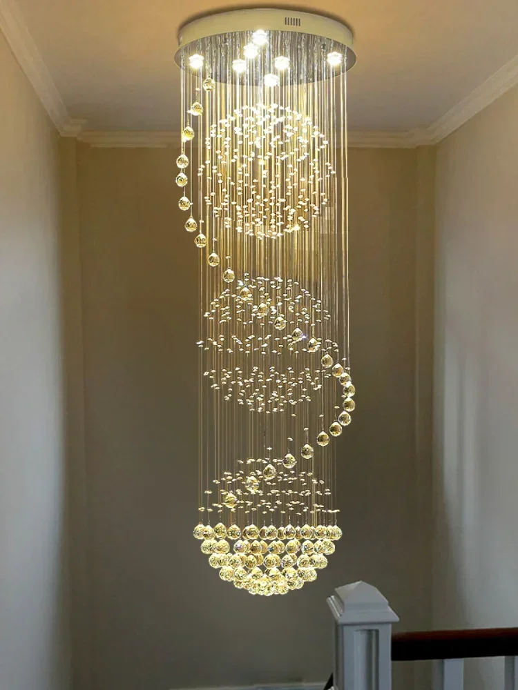 Modern Long LED Spiral Living Crystal Chandeliers Lighting Indoor Fixture For Staircase Stair Lamp Showcase Bedroom Hotel Hall
Modern Long LED Spiral Living Crystal Chandeliers Lighting Indoor Fixture For Staircase Stair Lamp Showcase Bedroom Hotel Hall