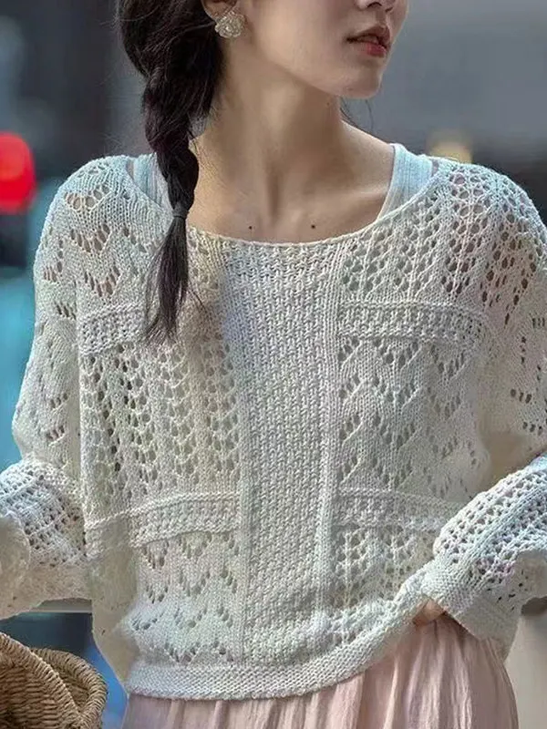 Легкий вязаный топ с длинными рукавами и ажурным дизайном, свободный крой, короткий рукав, весна 2025, для повседневной носки, в корейском стиле
Легкий вязаный топ с длинными рукавами и ажурным дизайном, свободный крой, короткий рукав, весна 2025, для повседневной носки, в корейском стиле