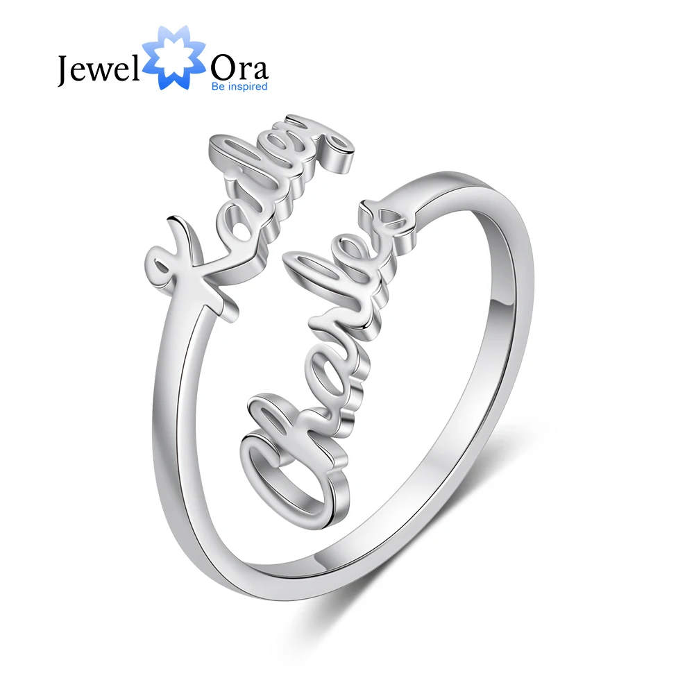 JewelOra Personalized Nameplate Rings for Women Stainless Steel Custom 2 Name Open Ring Christmas Gift Ideas for Family
JewelOra Personalized Nameplate Rings for Women Stainless Steel Custom 2 Name Open Ring Christmas Gift Ideas for Family
