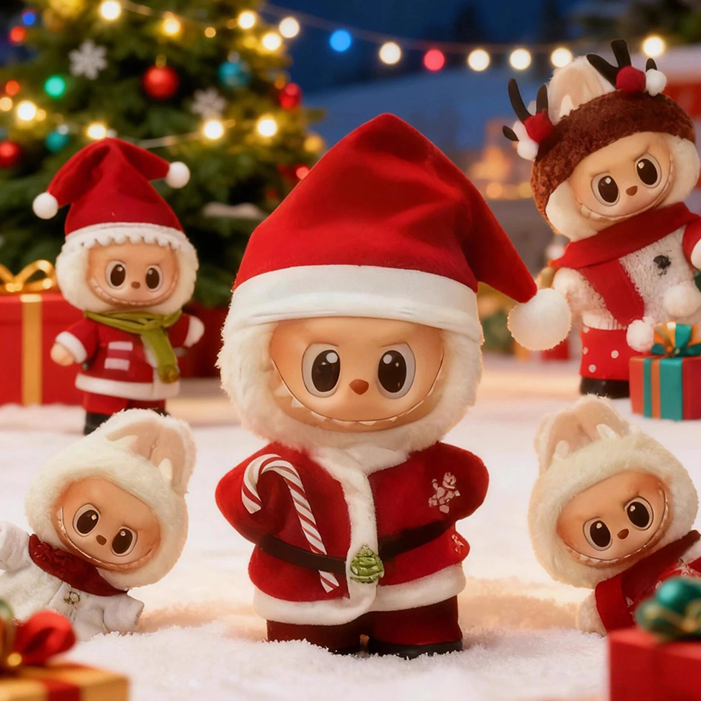 Merry Christmas Doll Clothes for 15-17CM Labubu Clothing Hat Scarf Elk Snowman Set Mini Plush Doll Accessory New Year Dress Gift
Merry Christmas Doll Clothes for 15-17CM Labubu Clothing Hat Scarf Elk Snowman Set Mini Plush Doll Accessory New Year Dress Gift