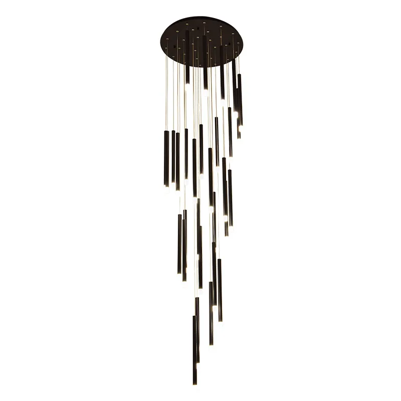 Stair chandelier, duplex villa rotating long lamps, modern simplicity, atmospheric creative personality
Stair chandelier, duplex villa rotating long lamps, modern simplicity, atmospheric creative personality