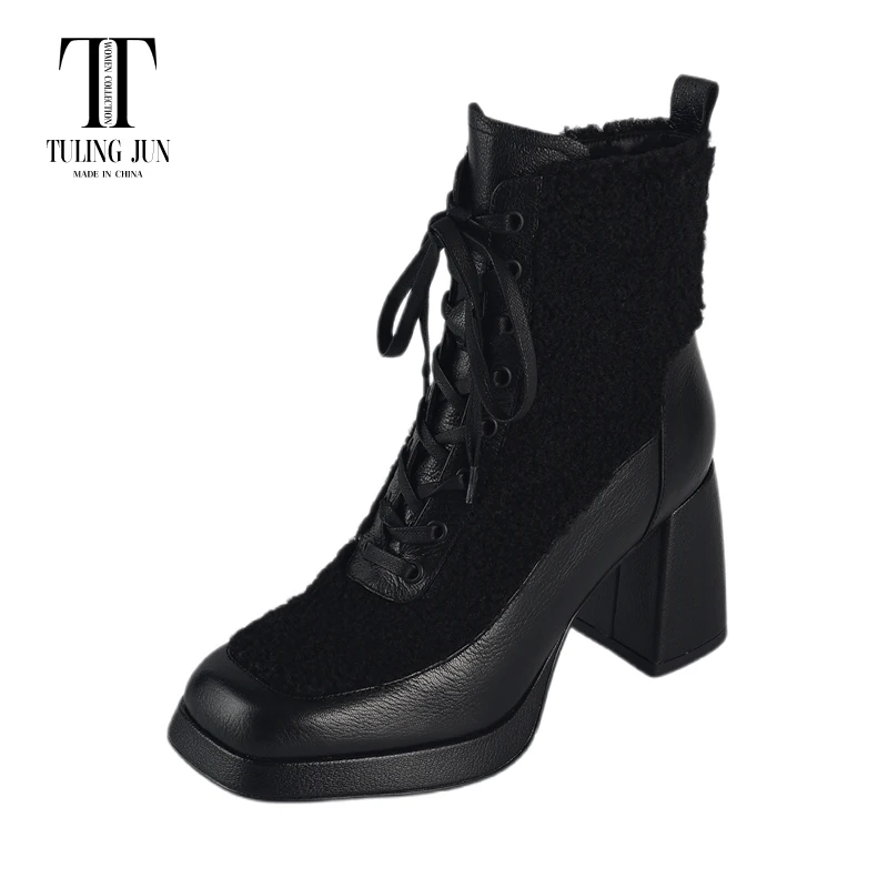 TULING JUN 2024 Winter Concise Woman Square Head Ankle Boots Super High Heels Solid Color Zip Shoes For Female Elegant T-811
TULING JUN 2024 Winter Concise Woman Square Head Ankle Boots Super High Heels Solid Color Zip Shoes For Female Elegant T-811