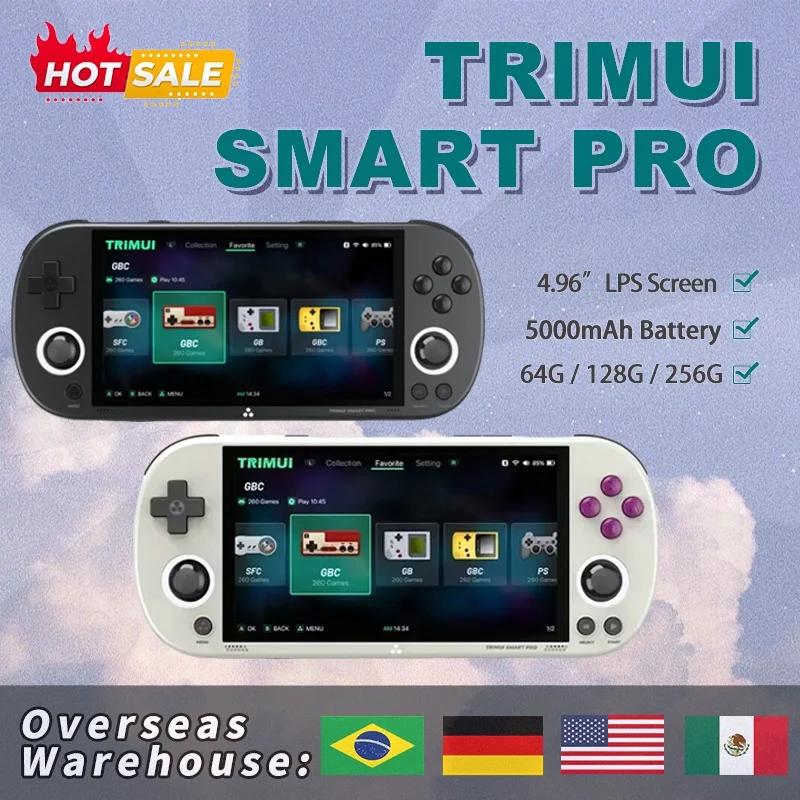 Trimui Smart Pro Handheld Game Console Linux System Joystick 4.96''IPS Screen RGB Lighting Smartpro Retro Video Game Men's Gift
Trimui Smart Pro Handheld Game Console Linux System Joystick 4.96''IPS Screen RGB Lighting Smartpro Retro Video Game Men's Gift