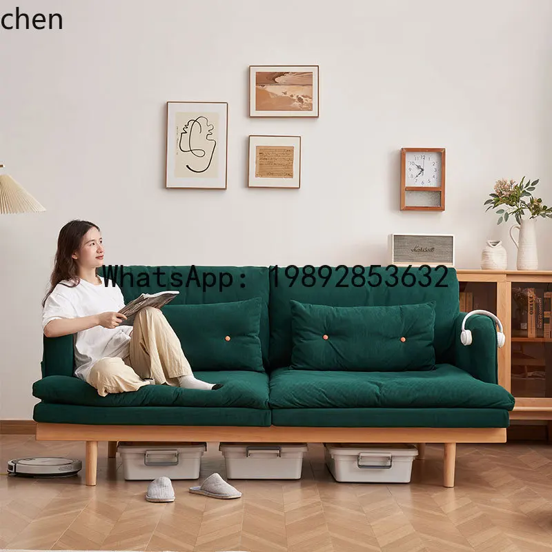 Solid Wood Fabric Sofa Living Room Corduroy Simple Three-Person Combination
Solid Wood Fabric Sofa Living Room Corduroy Simple Three-Person Combination