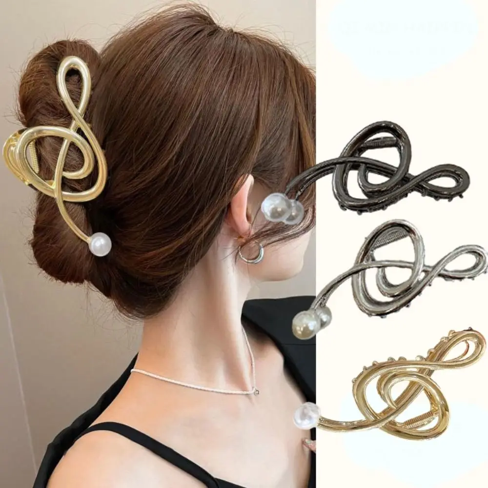 Metal Pearl Women Hair Clip Fashion Large Note Shape Hair Claw Hair Accessories Silver Gold Grabber Clip
Metal Pearl Women Hair Clip Fashion Large Note Shape Hair Claw Hair Accessories Silver Gold Grabber Clip