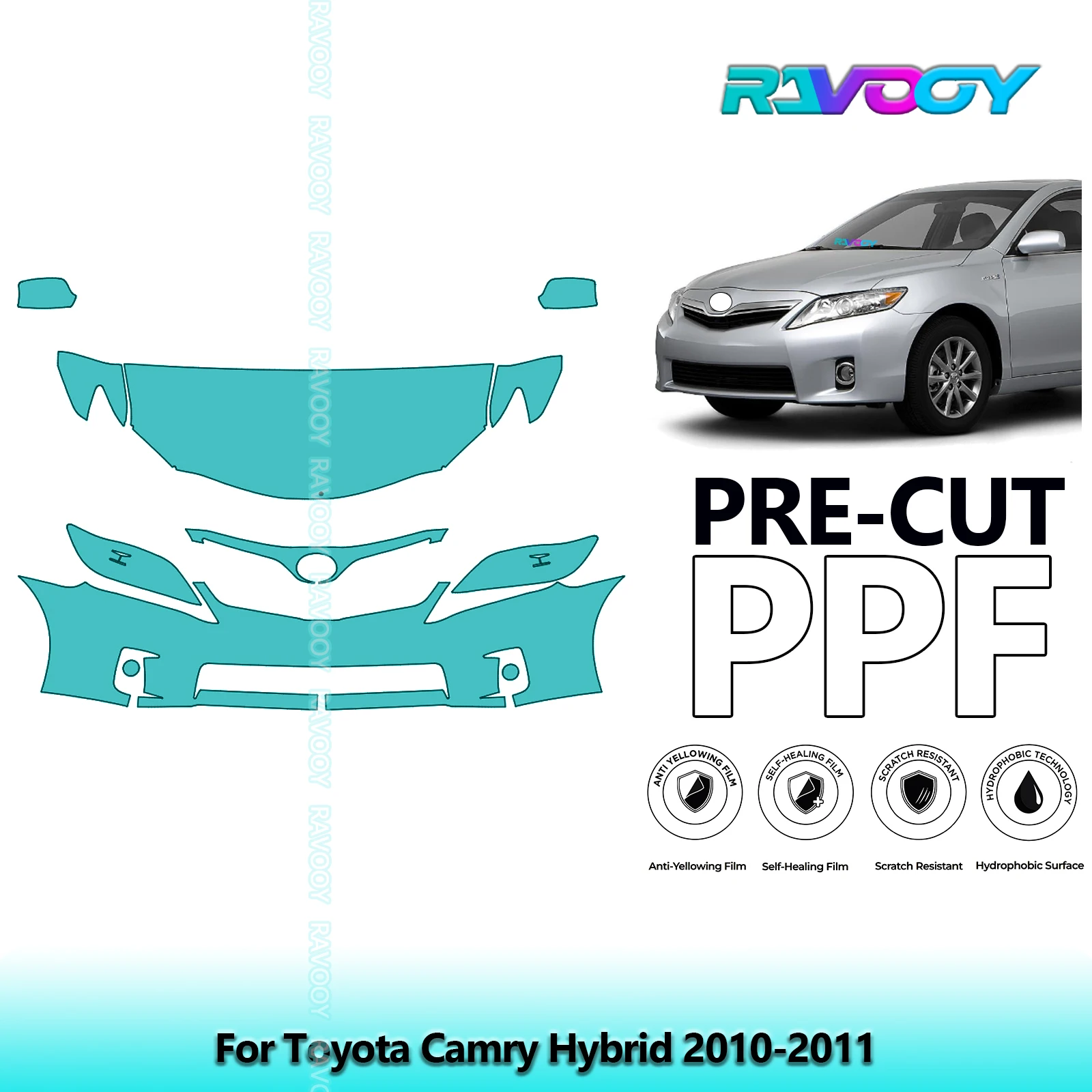 8.5Mil Precut Paint Protection Film PPF Clear Bra Front Kit For Toyota Camry Hybrid 2010-2011
8.5Mil Precut Paint Protection Film PPF Clear Bra Front Kit For Toyota Camry Hybrid 2010-2011