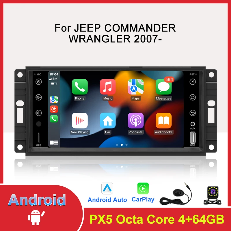 1 Din Android 10 Car Multimedia Radio Screen for Jeep Compass Commander Grand Cherokee Wrangler 2007 Car Stereo GPS Navigation
1 Din Android 10 Car Multimedia Radio Screen for Jeep Compass Commander Grand Cherokee Wrangler 2007 Car Stereo GPS Navigation