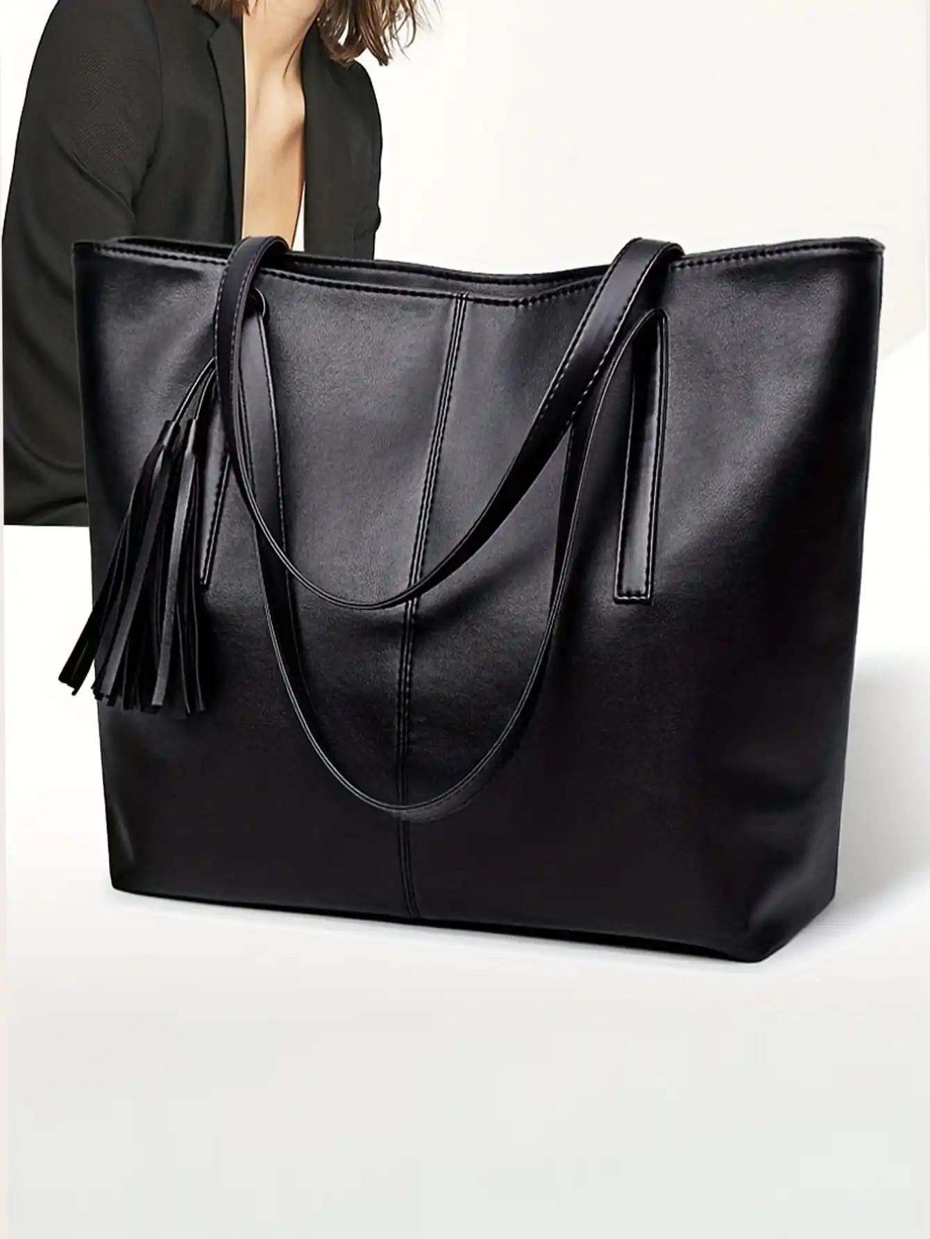 Ladies' Solid Pu Leather Shoulder Bag With Tassel Decoration,Tote Style,School Bag,Portable,Business Casual,For Teen Girls Women College Students,Boys And Men,College,Middle School,High School,Outdoors,Travel,Outings,Work,Business,Commute
Ladies' Solid Pu Leather Shoulder Bag With Tassel Decoration,Tote Style,School Bag,Portable,Business Casual,For Teen Girls Women College Students,Boys And Men,College,Middle School,High School,Outdoors,Travel,Outings,Work,Business,Commute