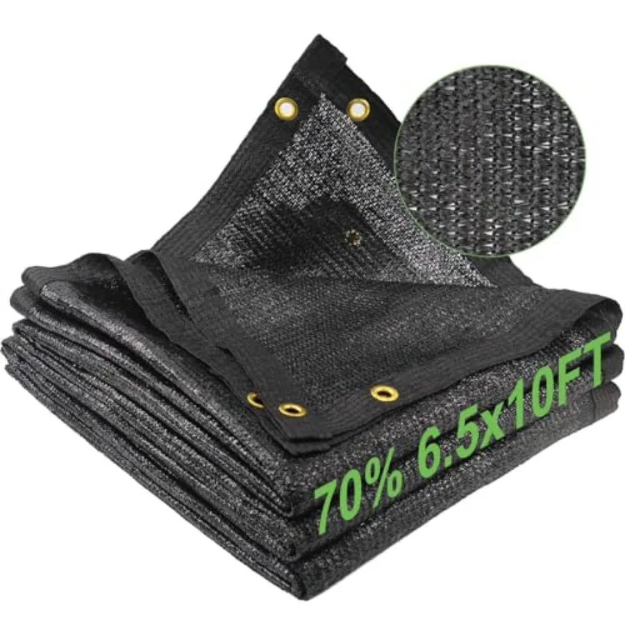 Shade Cloth for Garden 70 6.5 x 10 FT Black Mesh Tarp with Reinforced Grommets Sun Shade Net Greenhouse Shade Cloth for Plants
Shade Cloth for Garden 70 6.5 x 10 FT Black Mesh Tarp with Reinforced Grommets Sun Shade Net Greenhouse Shade Cloth for Plants