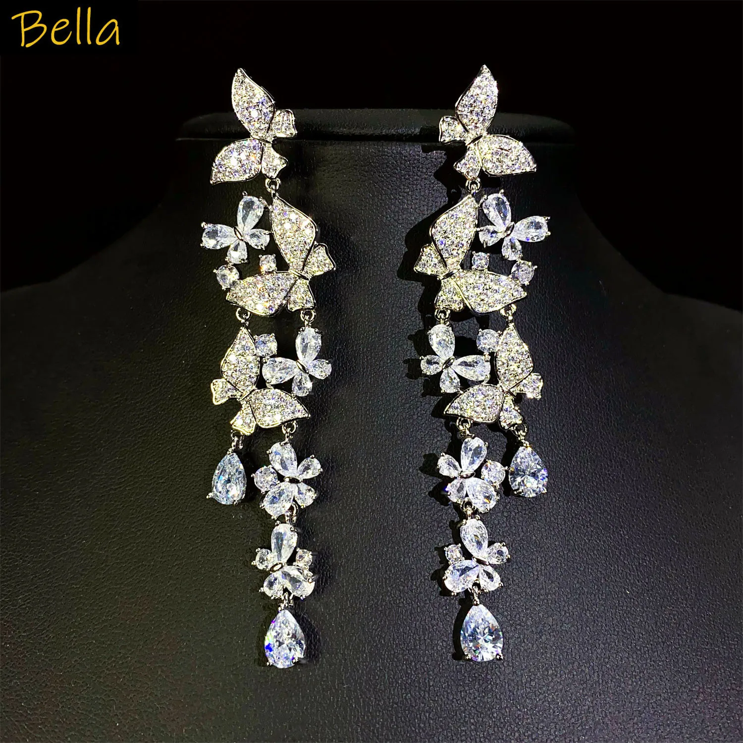 2025 new butterfly flower earrings long shiny white pink zircon wedding bride earrings women sweet jewelry evening party gift
2025 new butterfly flower earrings long shiny white pink zircon wedding bride earrings women sweet jewelry evening party gift