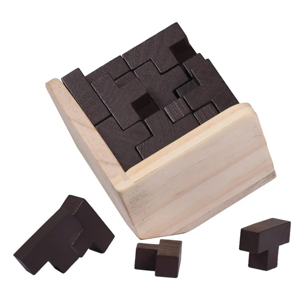 Wooden Educational Cube Puzzle Set T-Shaped Blocks Geometric Brain Teaser Puzzle for Kids Adults Intellectual Game Leisure Fun
Wooden Educational Cube Puzzle Set T-Shaped Blocks Geometric Brain Teaser Puzzle for Kids Adults Intellectual Game Leisure Fun