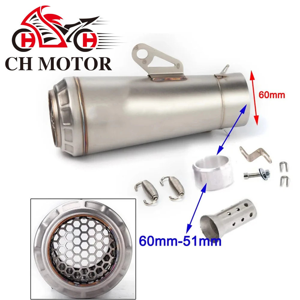 51mm Motorcycle Exhaust Muffler Escapes Para Motos GP CH MOTOR For Yamaha R1 R3 R6 CBR1000RR MT07 09 Z1000 high performance
51mm Motorcycle Exhaust Muffler Escapes Para Motos GP CH MOTOR For Yamaha R1 R3 R6 CBR1000RR MT07 09 Z1000 high performance
