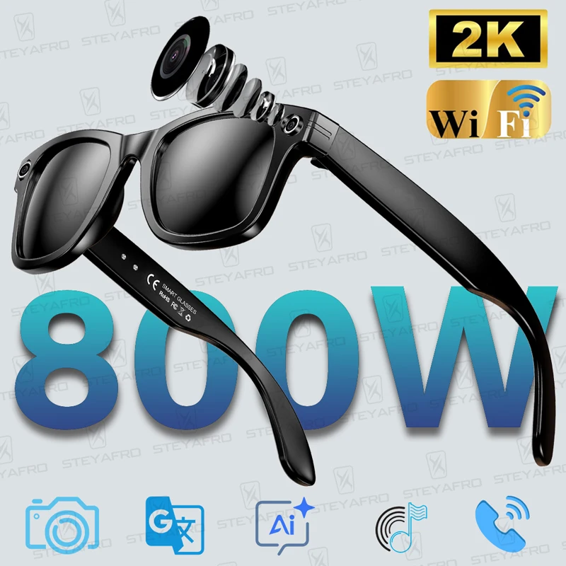 New Upgrade Smart Glasses Men With 800W Camera AI Translation AI Photo Recognition Music Bluetooth Call Sunglasses VLOG Recorder
New Upgrade Smart Glasses Men With 800W Camera AI Translation AI Photo Recognition Music Bluetooth Call Sunglasses VLOG Recorder