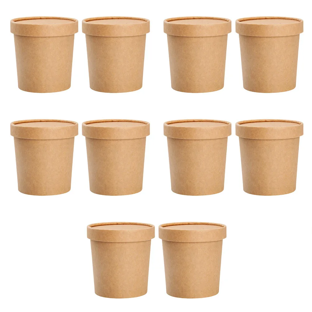 10pcs Kraft Paper Soup Cups Disposable Waterproof Oil Proof For Home Party Wedding Dessert Ice Cream Containers
10pcs Kraft Paper Soup Cups Disposable Waterproof Oil Proof For Home Party Wedding Dessert Ice Cream Containers