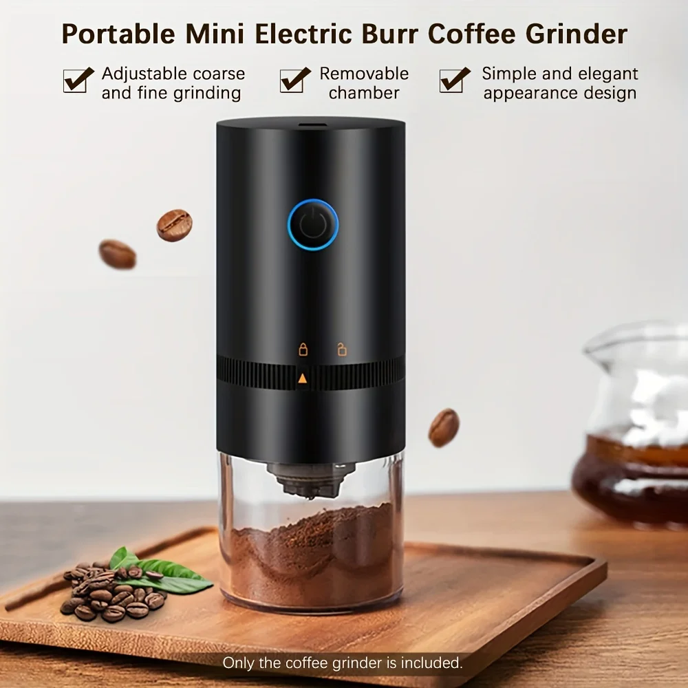 Portable Burr Coffee Grinder With Adjustable Coarse Fine Grinding Removable Chamber For Home Travel Office Coffee Shop 
Portable Burr Coffee Grinder With Adjustable Coarse Fine Grinding Removable Chamber For Home Travel Office Coffee Shop