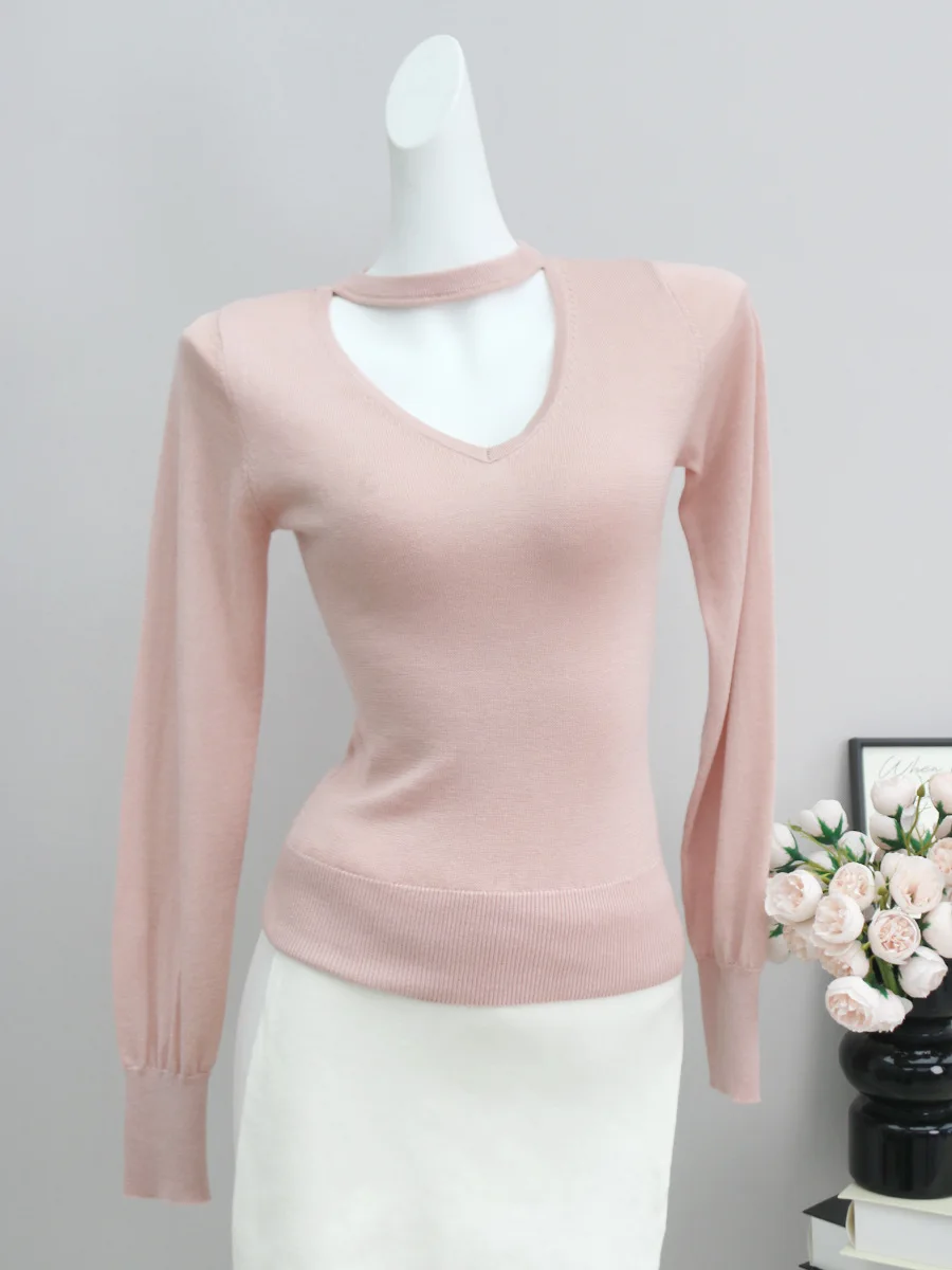 Women's Knitted Wool Ne Hanging Base irt Sli Slim Fit Long Sve V-Ne Pullover Top Polyester Fiber Blend
Women's Knitted Wool Ne Hanging Base irt Sli Slim Fit Long Sve V-Ne Pullover Top Polyester Fiber Blend