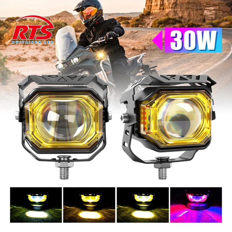 Motorcycle LED Large Lens Spotlight White Yellow High Low Beam LED Red Flashing Light Universal for Trucks SUV ATV Cars
Motorcycle LED Large Lens Spotlight White Yellow High Low Beam LED Red Flashing Light Universal for Trucks SUV ATV Cars