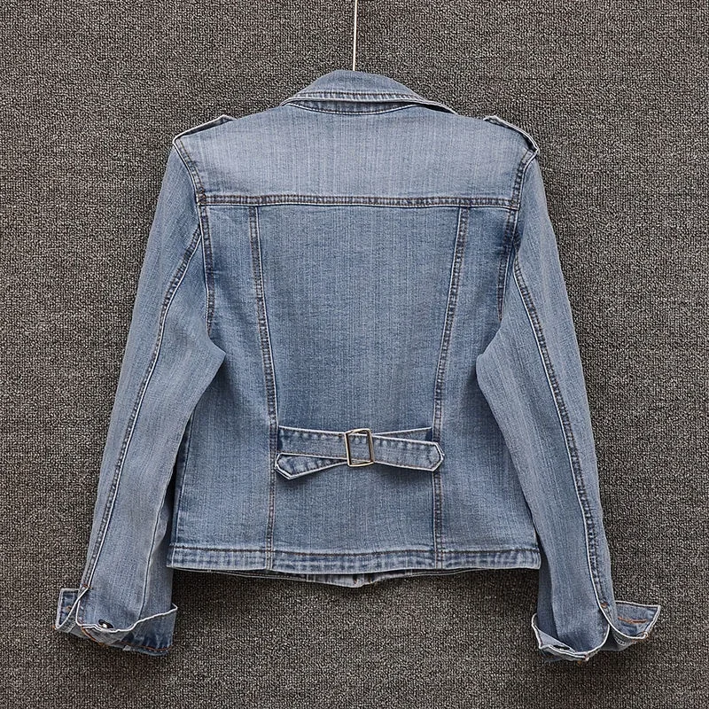 2024 New Autumn Women Jacket Long Sleeves Vintage Denim Jackets Blue Jeans Coat Turn-down Collar Outwear Zipper Bomber Jacket
2024 New Autumn Women Jacket Long Sleeves Vintage Denim Jackets Blue Jeans Coat Turn-down Collar Outwear Zipper Bomber Jacket