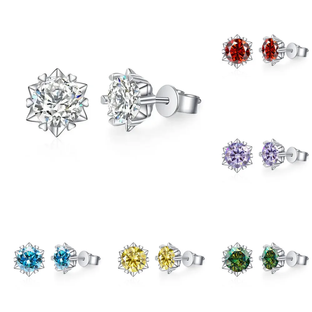 TY 925 Sterling Silver Moissanite Stud Earrings 0.3-2CT White Sterling Sier D VVS1 Lab Dia Snowflake Ear Studs For Women
TY 925 Sterling Silver Moissanite Stud Earrings 0.3-2CT White Sterling Sier D VVS1 Lab Dia Snowflake Ear Studs For Women