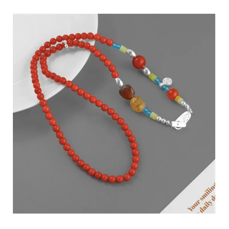 * Jia Lingshan Series Beaded Necklace Nomadic Ethnic Style Niche Retro Design Colored Beaded Collarbone Chain
* Jia Lingshan Series Beaded Necklace Nomadic Ethnic Style Niche Retro Design Colored Beaded Collarbone Chain