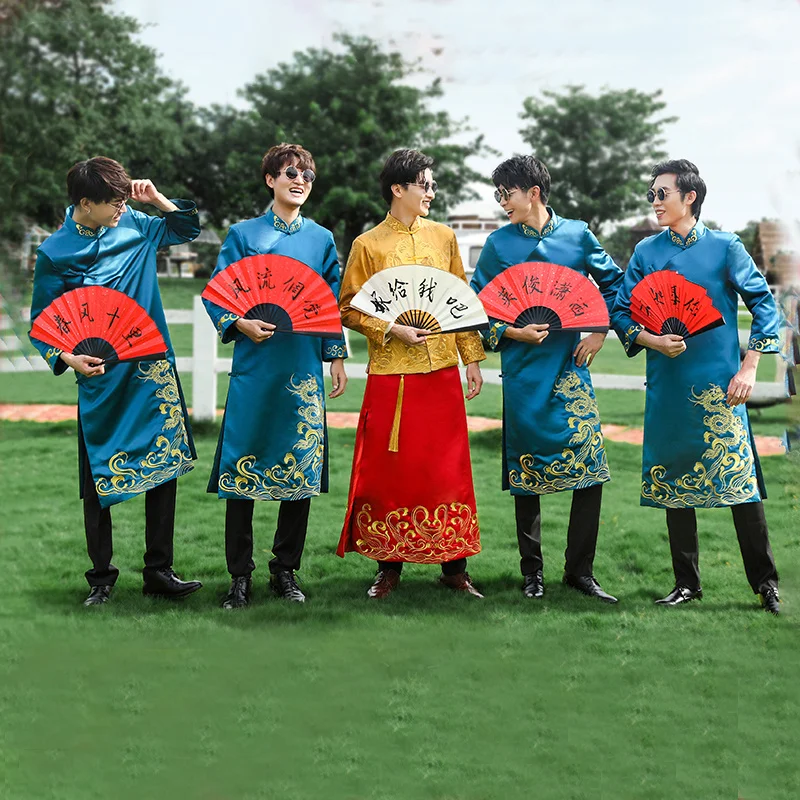 New style Traditional Chinese robe Large Size Tang Suit Men Robe Brother Costume Cross Talk Gown Cheongsam Wedding Dress
New style Traditional Chinese robe Large Size Tang Suit Men Robe Brother Costume Cross Talk Gown Cheongsam Wedding Dress