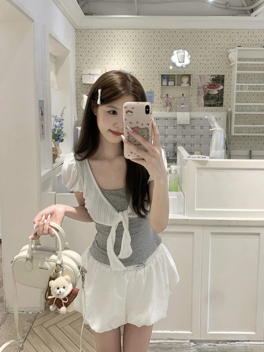 Sweet Polka Dot Splice Short Sleeve T-Shirt And High Waist Skirt Two Piece Set for Women Summer Fashion Outfit
Sweet Polka Dot Splice Short Sleeve T-Shirt And High Waist Skirt Two Piece Set for Women Summer Fashion Outfit